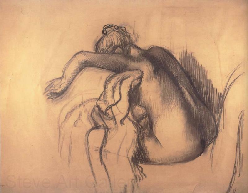 Edgar Degas After the bath,woman drying herself